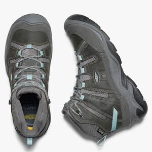 KEEN Women's Circadia Mid Waterproof Hiking Boot Gray Size 7 Gorpcore